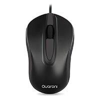 MOUSE OPTICO QUARONI ALAMBRICO COLOR NEGRO 1200 DPI