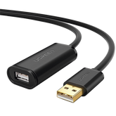 Cable de Extensión Activo USB 2.0 | 30 Metros | Macho-Hembra | Booster individual FE1.1S incorporado | Velocidad de hasta 480 Mbps | Ideal para impresoras, consolas , Webcam, etc.