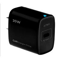 Cargador De Pared Acteck Energon Prime Cp415 / 20W / Usb C / Carga Rapida / Negro / Ac-937122