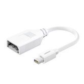 Cable Mini DP Macho a DP Hembra - Thunderbolt 2 - Version DP 1.2 - Soporta 4K*2K - Cable de 15 cm (5.91 Pulgadas) - Color Blanco.