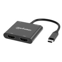 ADAPTADOR MANHATTAN 154321, CONVERTIDOR USB-C A HDMI 2 PUERTOS 4K ADAPTADOR MANHATTAN 154321, CONVERTIDOR USB-C A HDMI 2 PUERTOS 4K