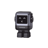 Cargador Mini GaNRobot 30W serie UNO - 1 USB-C de Carga Rápida - Tecnología GaN II - Multiprotocolo PD/QC/SCP/FCA - Carga Inteligente - Pantalla LED - Zapato Magnético Extraíble - Thermal Guard - Color Negro.