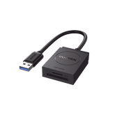 Lector de tarjetas USB-A 3.0 a MicroSD (TF) | SD - 5Gbps - Soporta hasta 2TB - Soporta Windows/Mac OS/Linux/Android - Lectura de Tarjetas Simultánea - No Requiere Controlador - Cable de 15cm.