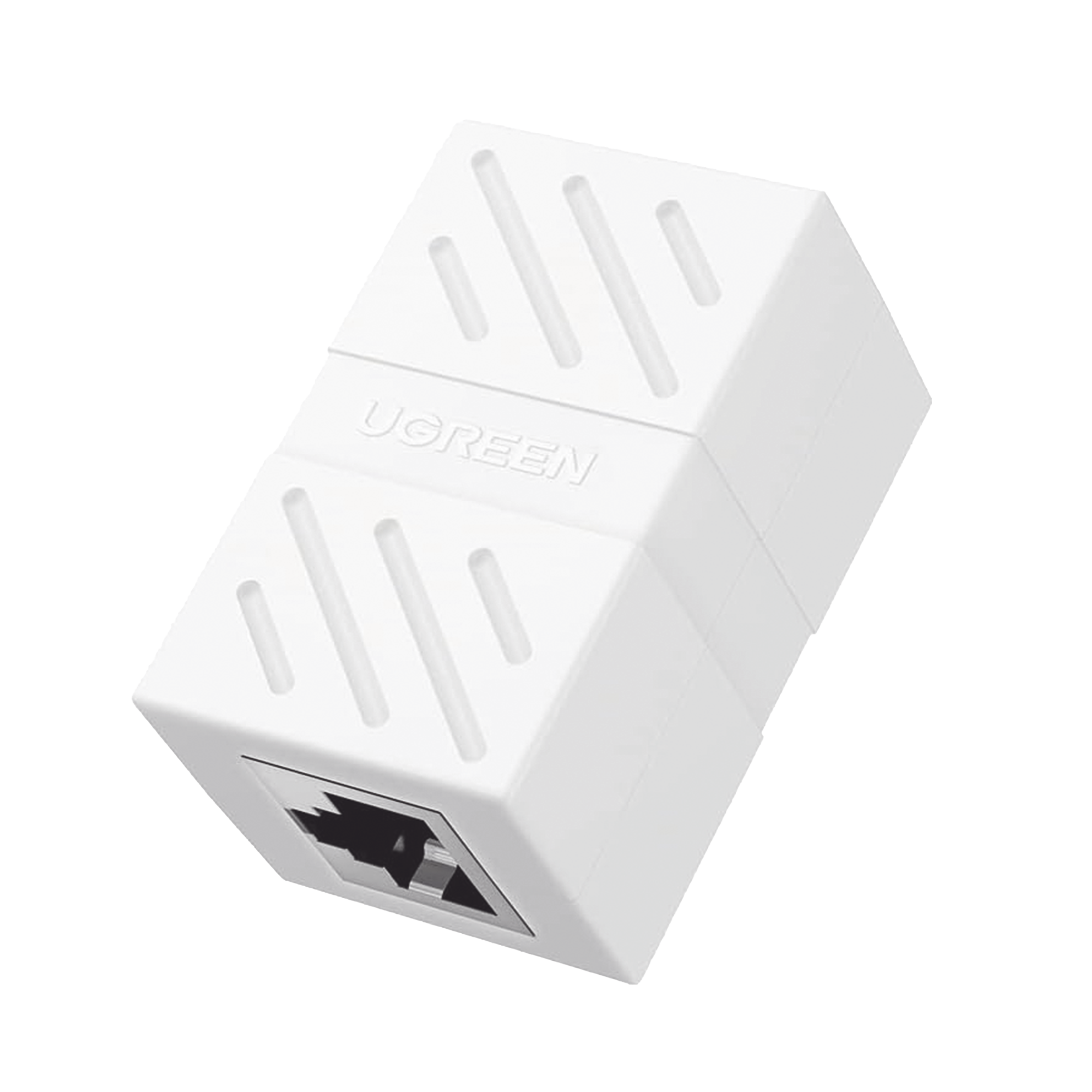 Acoplador (Extensor de Cable Ethernet RJ45 a RJ45) - 1000Mbps - Compatibilidad con Cat7 Cat6A Cat6 Cat5e - Compatible con POE - Ignífugo - ABS - Color Blanco
