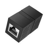 Acoplador (Extensor de Cable Ethernet RJ45 a RJ45) - 1000Mbps - Compatibilidad con Cat7 Cat6A Cat6 Cat5e - Compatible con POE - Ignífugo - ABS