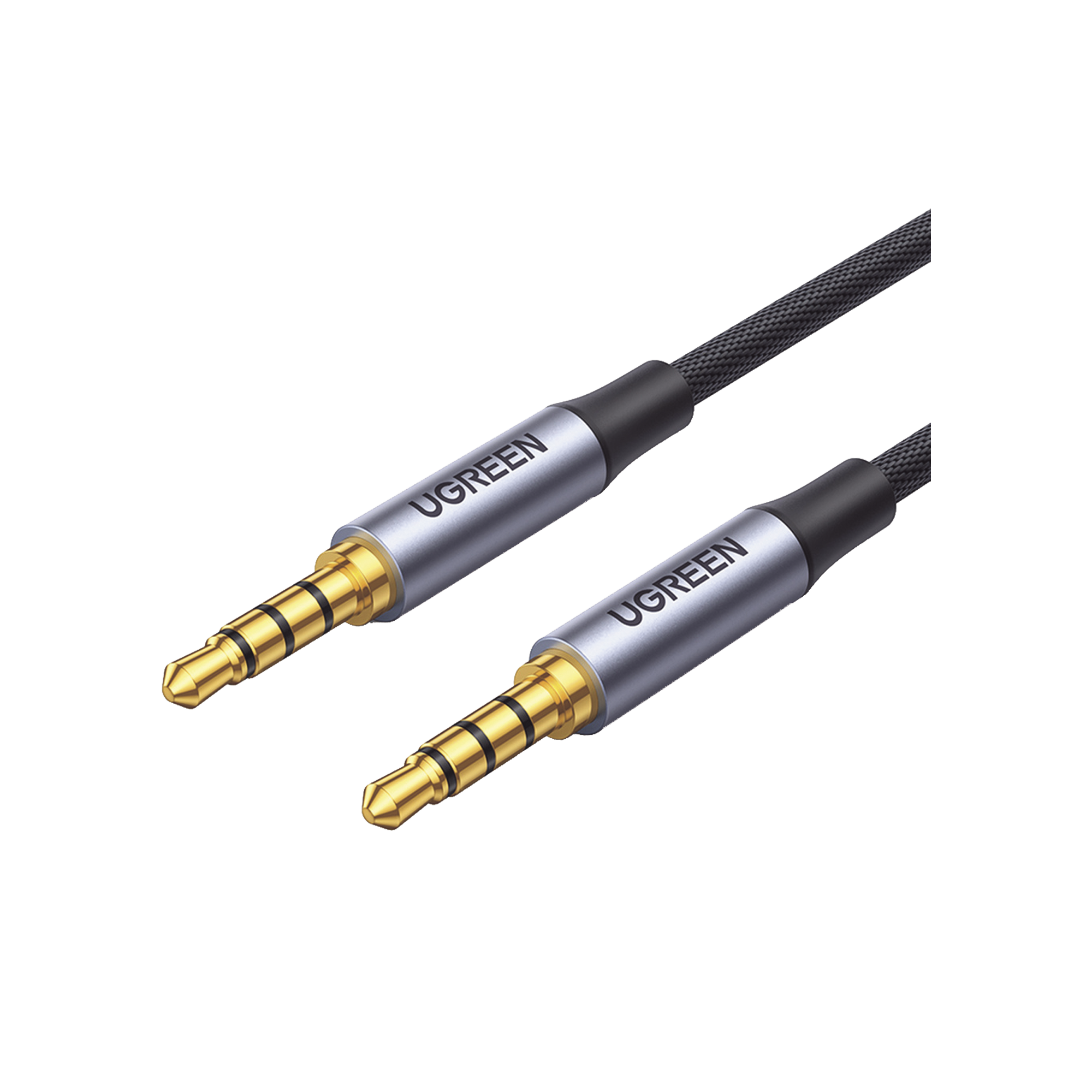 Cable Auxiliar de 3.5mm | Cable Audio Estéreo | Núcleo de Alambre de Cobre Esmaltado | Carcasa de Aluminio Azul + Nylon Trenzado | Soporta Micrófono | 2 Metros