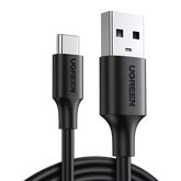 Cable USB-A a USB-C - 1 Metro - Carga y Sincronización de Datos - Carga Rápida 60W - Datos 5 Gbps - QC 3.0/2.0 - FPC - AFC - Protección Integrada - Duradero y Flexible- Caja ABS - Cubierta de TPE - Color Negro.