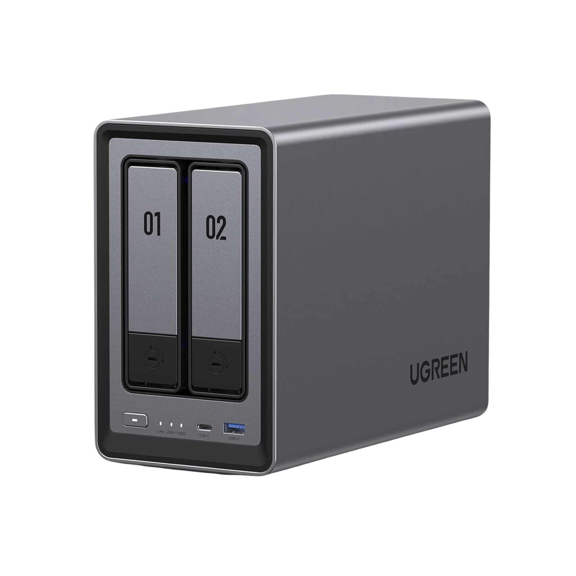NASync DXP2800 - SO UGOS Pro - Intel N100 12th Gen Intel® 4 Core™ - 2 Bahías SATA hasta 48TB - 2-Bahias (M.2 NVMe) hasta 16TB - 8GB DDR5 (Exp. a 16GB) - Ethernet 2.5G - HDMI 4K - 2* USB2.0 - 1*USB 3.2Gen - 1* USB 3.2Gen2 - 1*USB-C 3.2Ge