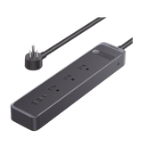 Regleta con Protector Contra Sobretensiones - 3 Salidas de CA NEMA 5-15R - 1 Salida USB-C PD de 30 W - 2 Puertos USB-A - Protección Contra Sobretensiones de 1600 julios - Cable 1.8m - Color Negro.