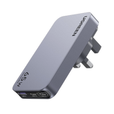 Cargador Rápido GaN 65W UGREEN | 2 Puertos USB-C + 1 Puerto USB-A | Tecnología GaN | Carga Rápida PPS PD 3.0 QC 4.0 | Compatibilidad Universal 100-240V | Diseño Compacto