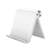 Soporte de Escritorio para Tablet | Ajustable de 0° a 100° | Goma Antiarañazos | Antideslizante | Amplia Compatibilidad con dispositivos de 4'' a 13'' | Plegable | ABS | Color Blanco