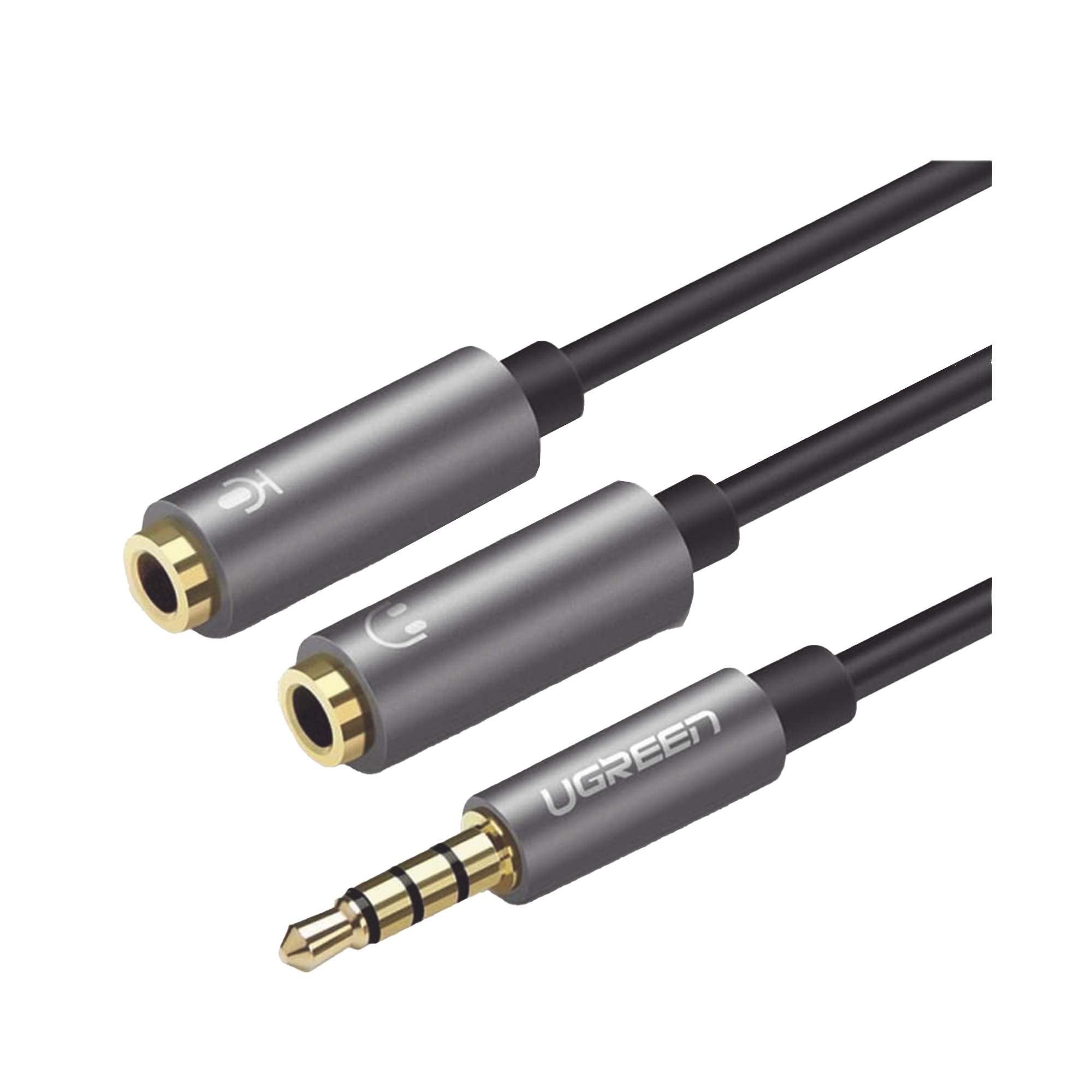 Cable Divisor en Y | De 3.5 mm Macho a Dos Salidas de 3.5 mm Hembra | CTIA, TRS | Núcleo de Cobre | TPE | Longitud 20 cm | Ideal para Separar el Micrófono de los Auriculares