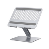 Soporte de Aluminio para Laptop - Ajustable 180° - Soporta Laptops de 10 a 17.3''- Capacidad de Carga 5Kg - Excelente Estabilidad - Diseño Para Alta Disipación de Calor - Altura y Angulo Ajustable - Plegable y Portátil.