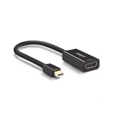 Convertidor Mini Display Port a HDMI | 4K@30Hz | Thunderbolt | Blindaje Interno Múltiple | Carcasa ABS | Longitud de 25 cm (9.84 pulgadas)