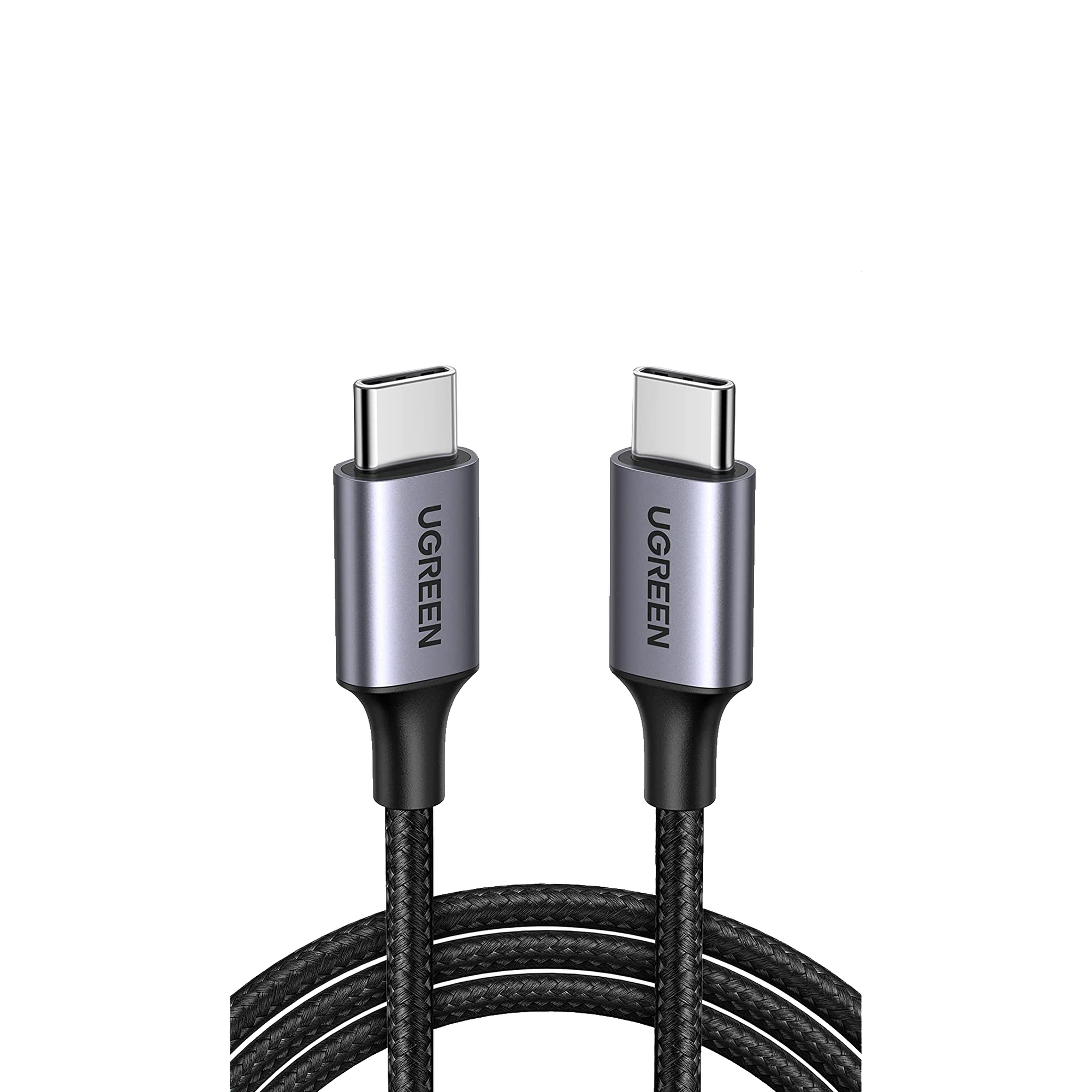 Cable USB-C a USB-C - 2 Metros (6.56 Pies) - Transferencia de Datos de 480 Mbps - Carga Rápida de Hasta 60W - QC 4.0/3.0/2.0 - PD3.0 - FPC - AFC - Protección Integrada - Caja de Aluminio - Nylon Trenzado - Color Negro