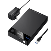 Carcasa de Disco Duro para 3.5' y 2.5' (Enclosure) - Con Cable USB 3.0 - Para HDD 3.5' | SSD 2.5' - SATA I/II/III - UASP - Hasta 16 TB - Compatible con Windows, Linux, Mac OS - No Requiere Controlador - Cable 1m - Incluye Adaptador d