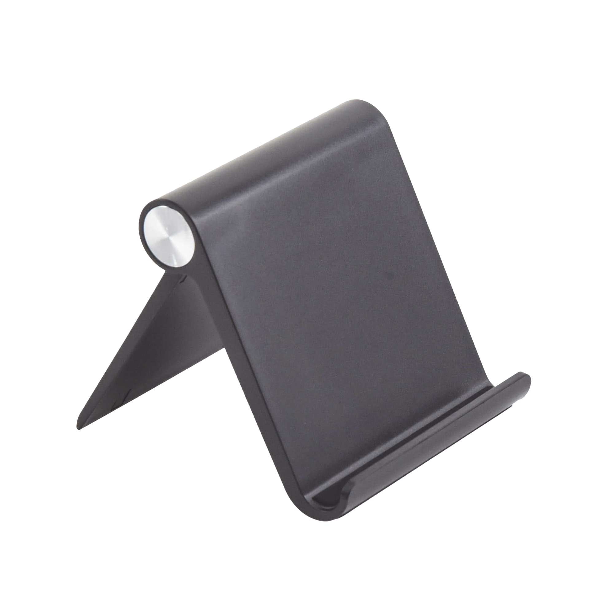 Soporte de Escritorio para Teléfono Celular | Ajustable de 0° a 100° | Goma Antiarañazos | Antideslizante | Amplia Compatibilidad con dispositivos de 4'' a 7.9'' | Plegable | ABS | Color Negro
