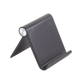 Soporte de Escritorio para Teléfono Celular | Ajustable de 0° a 100° | Goma Antiarañazos | Antideslizante | Amplia Compatibilidad con dispositivos de 4'' a 7.9'' | Plegable | ABS | Color Negro