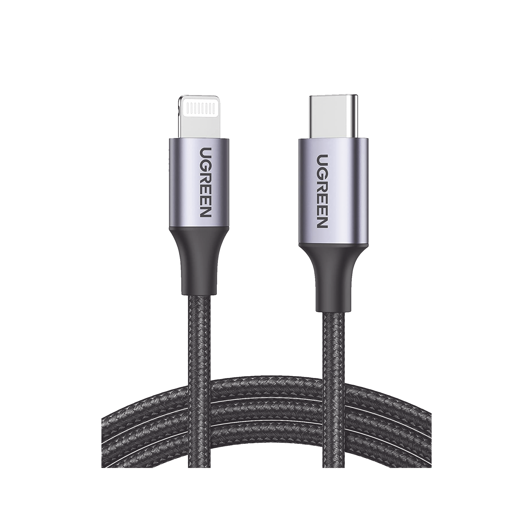 Cable USB-C a Lightning - 1 Metro (3.28 Pies) - Certificado MFi - Carga Rápida 60W - 480 Mbps - Conector C94 - Adecuado para iPhone, iPad y iPod - Protección Integrada - Caja de Aluminio - Nylon Trenzado - Color Negro