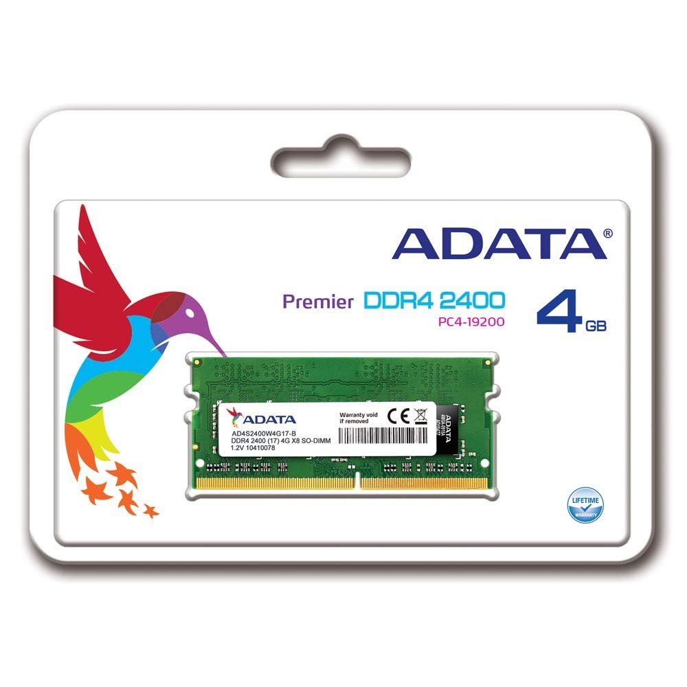 Memoria Ddr4 Adata 4Gb 2400Mhz Sodimm (AD4S2400J4G17-S)