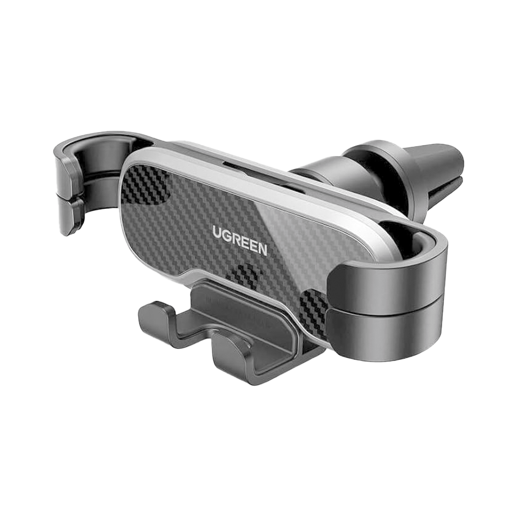 Soporte de Teléfono para Rendija de Ventilación - Tecnología Gravity Drive - Rotación de 360° - Suspensión por Goma - 5 Puntos de Sujeción - Compacto - Ajustable - Estable - Compatible con Rejilla de Ventilaci