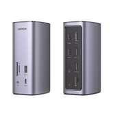 HUB USB-C (Docking Revodok Pro) 12 en 1 - 2 USB-A 3.0 - 1 USB-C PD Carga 100W - 1 USB-A 3.1 - 1 USB-C 3.1 - HDMI 4K - HDMI 8K Ultra HD - Display Port 4K - RJ45 (Gigabit) - Lector Tarjeta SD + Micro SD (TF) - Jack Audio 3.5mm.