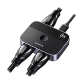 Conmutador HDMI 2.1 8K @60Hz - HDMI Splitter 2 Entradas a 1 Salida - Soporta 4K @120Hz 1080P @240Hz 3D - HDR Dolby - Alta Velocidad 48Gbps - Formatos de Audio LPCM/DTS/DSD, 2,0/2,1/5,1/7,1 canales.