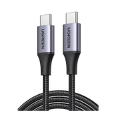 Cable USB-C a USB-C - 2 Metros - Potencia de Carga 240W - 48V/5A - PD3.1 /3.0 - 480 Mbps - Chip E-Market - Carcasa de Aluminio - Nylon Trenzado.