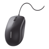 Mouse Óptico USB - Cable USB de 1.5 metros - 3 Botones - 1200DPI - Diseño Ergonómico - Silencioso - Color Negro - Windows | MacOS | Linux | Chrome y otros - También Compatible con DVR | NVR.