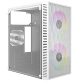 Gabinete Acteck Fuji Gc470 Mini Tower Micro Atx Mini Itx Fuente 500W 2 Ventiladores Blanco