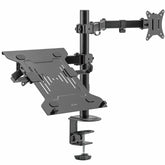 Soporte Dual Acteck Enforce Zone SM480 para Monitor y Laptop Articulado de Escritorio - Ergonómico y Profesional