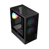 Gabinete Gamer Acteck Zyron GC606 con Cristal Templado y 3 Ventiladores FRGB para Micro ATX - Espectacular y Resistente
