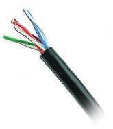 Bobina UTP CAT5e para Exterior TechZone - 100% Cobre de 305 Metros sin Gel Negra - Cable de Red Resistente a la Intemperie - Conexión Confiable