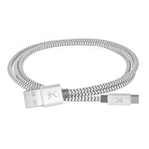 Cable USB A a Micro USB Perfect Choice PC-101680 Plata - Carga Rápida y Segura - Altamente Duradero