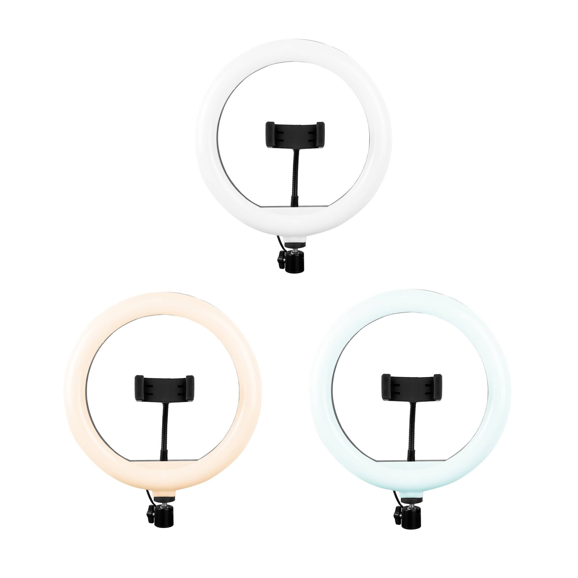 Aro de Luz LED 10 Pulgadas Perfect Choice Lumeria PC-120407 - Base Expandible y Tripié para Streaming - Iluminación Profesional