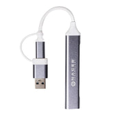 Hub Naceb Usb-C/A A 4 Puertos 1*Usb 3.0, 3*Usb2.0 NA-0124