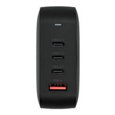 Adaptador de Corriente GaN Ovaltech OV-G165W de 165W con 3x USB-C y 1x USB-A Carga Ultra Rápida Multidispositivo Potencia Avanzada