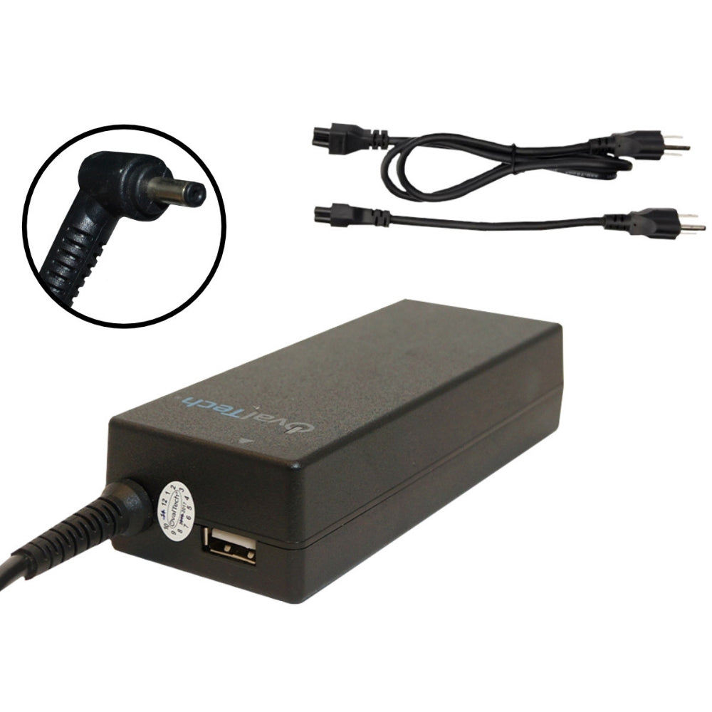 Cargador para Laptop Ovaltech OTAC-E65 33W 19V con Conector Slim (4.0x1.35) Ahorro de Energía Inteligente Ultra Compacto