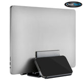 Soporte Vertical Ovaltech OVDESK-LAP para Laptop y Celular Diseño de Escritorio en Aluminio Ahorra Espacio Elegante