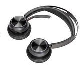 HP Poly Voyager Focus 2 Bluetooth - Cable USB-C/A para Oficina y Home Office - Audio Premium con Aislamiento Acústico - Confort Inigualable