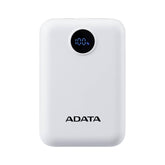 PowerBank ADATA C100 10,000 mAh Blanco - Carga Simultánea de 2 Dispositivos e Indicador LED - Diseño Limpio y Compacto - Nuevo