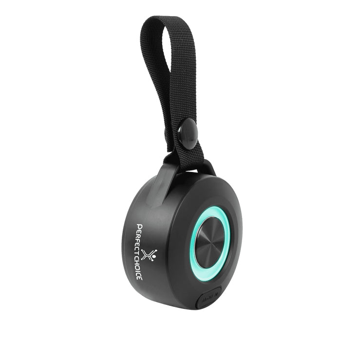 Bocina Bluetooth Inalámbrica Portátil Perfect Choice Handy Negro - Luz RGB y Función TWS - Sonido Envolvente