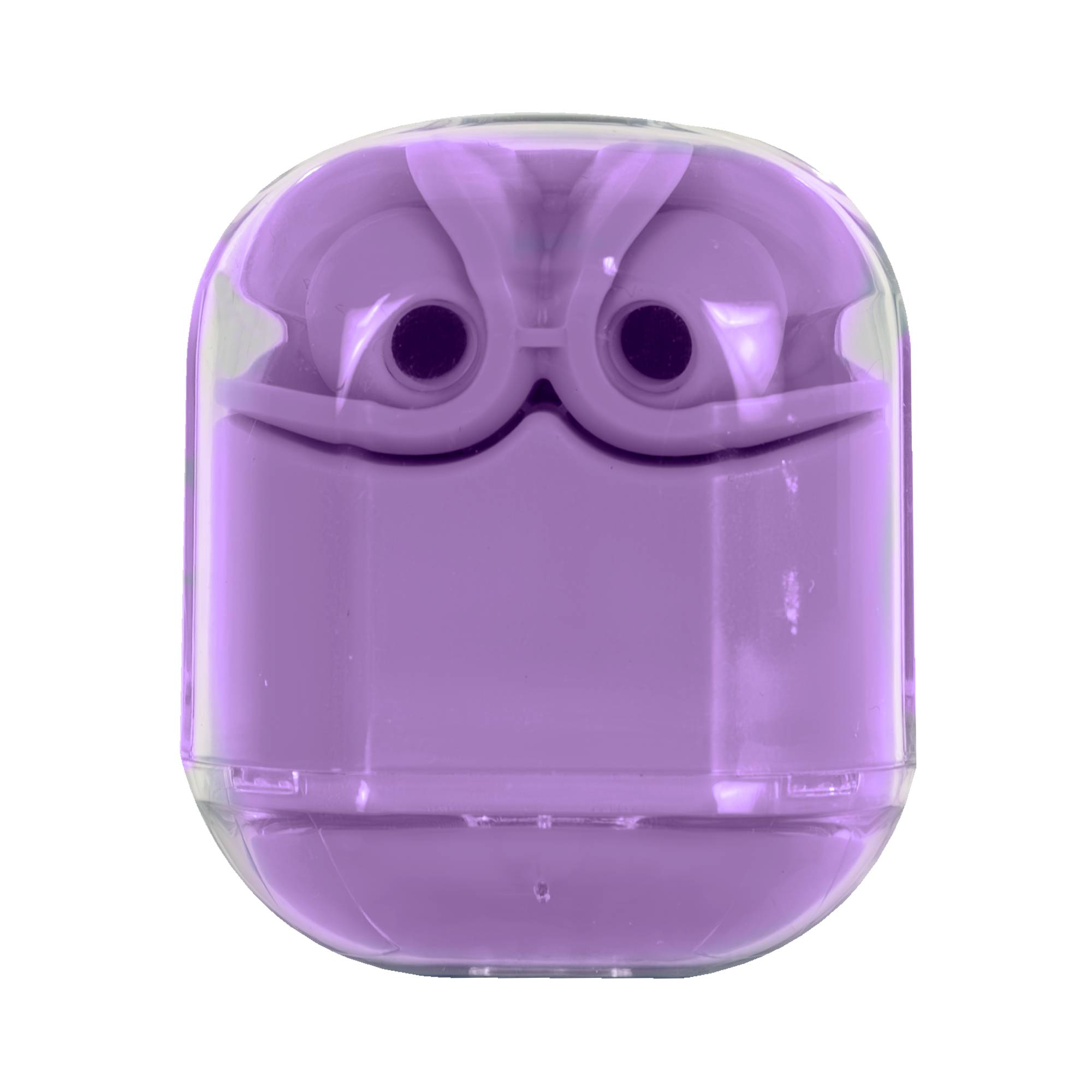 Audífonos Inalámbricos Bluetooth Perfect Choice ClearBeat Morado - Diseño Transparente Moderno - Audio Cristalino