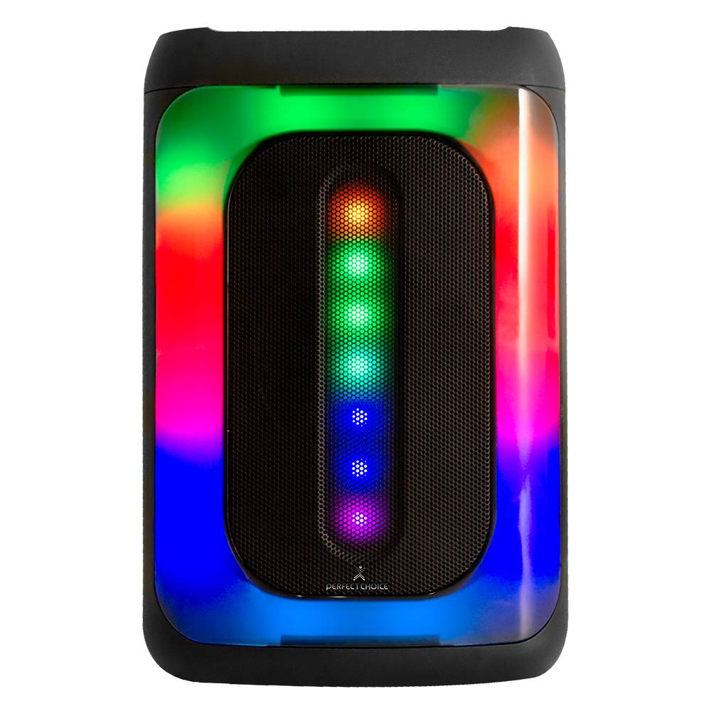 Bocina Bluetooth Inalámbrica Portátil Perfect Choice Mini Festa - Iluminación Luz RGB Dinámica - Ambiente Festivo