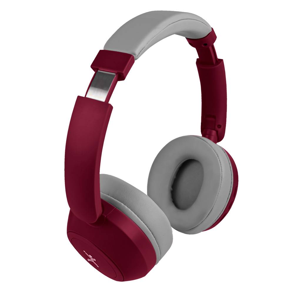 Audífonos Bluetooth Inalámbricos Perfect Choice Soundia Burgundy - Diadema Plegable Acolchada - Ultra Confortables