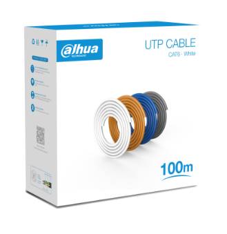 Bobina de 100 Mts de Cable UTP Cat6/ 100 Cobre/ Color Blanco/ Cubierta Retardante de Flama con Certificación CE CPR Eca/ Ideal para Video y Redes NB -