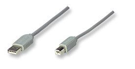 Cable USB para Impresora USB-A macho a USB-B Macho de 3mts Color Gris. Soporta velocidades de hasta 12 Mbps - 317863