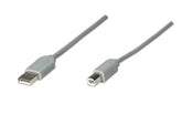 CABLE usb para impresora; 5m color Gris. USB 1.1 tipo A macho a USB 1.1 tipo B macho. - 341028