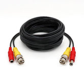 CABLE COAXIAL SIAMES PARA CCTV/CATV - DE 20 MTS, INCLUYE CONECTORES DE VIDEO Y ENERGÍA PRE-ENSAMBLADOS, NEGRO, BROBOTIX 764755