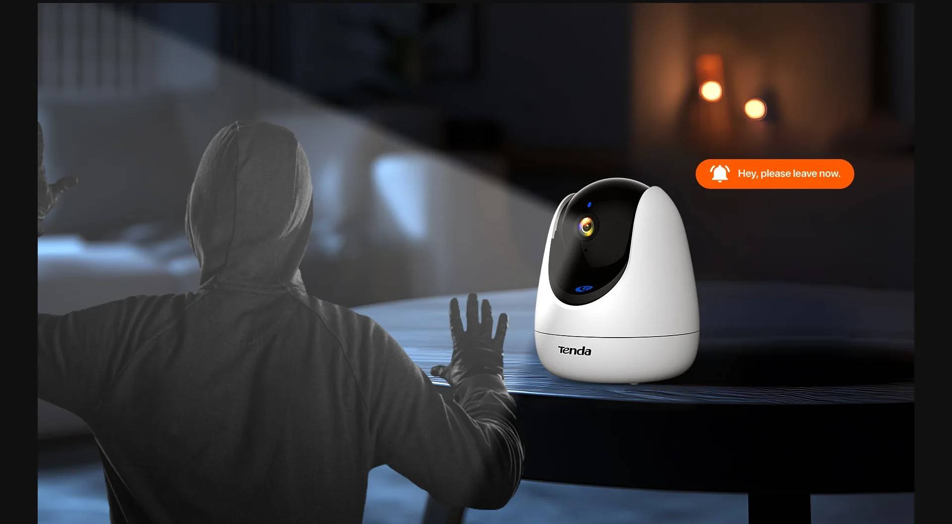 Cámara de Seguridad Inteligente TENDA CP7 - Resolución 2K con Cobertura Total - Alertas al Celular en Tiempo Real - Protección Confiable